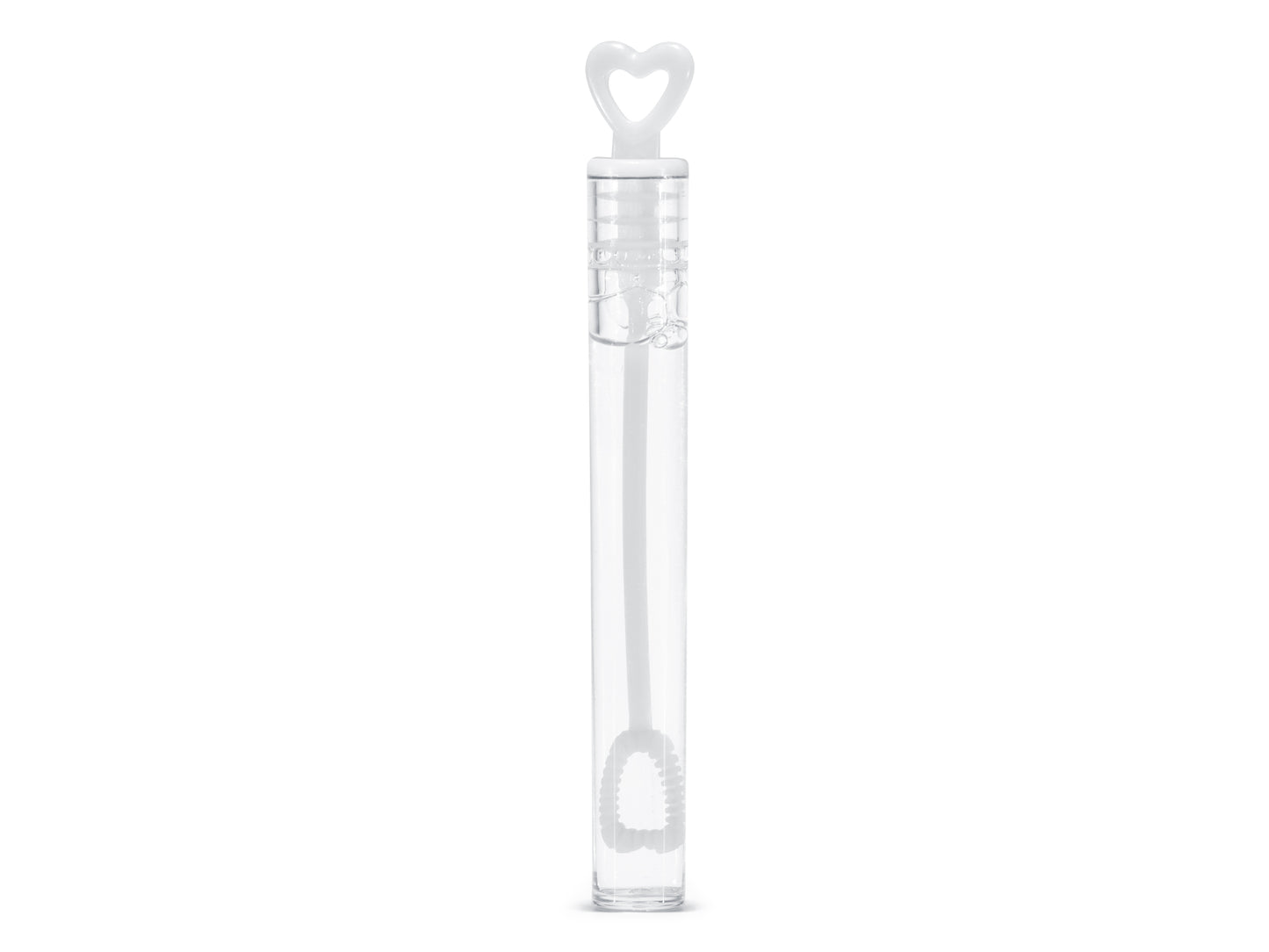 Lot de 10 Flacons Bulles de Savon Cœur – Blancs avec Liquide à Bulles