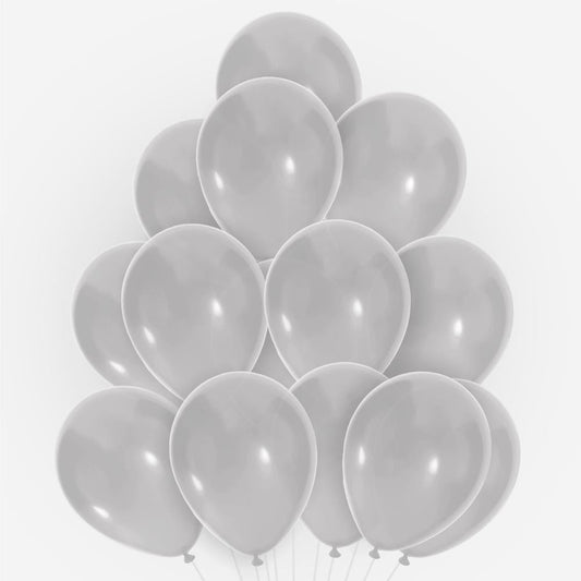 20 Ballons Gris 30 cm en latex