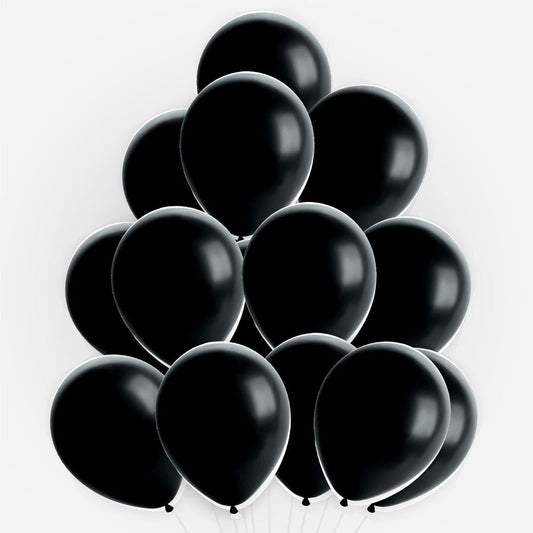 20 Ballons Noir 30 cm en latex
