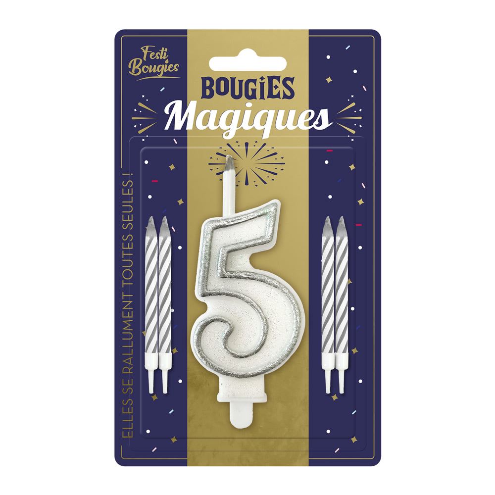 Bougie Magique "5"