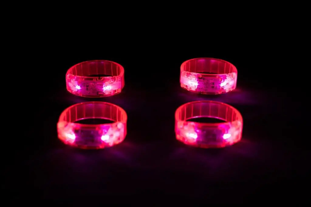 Bracelet Lumineux LED Plat Rose