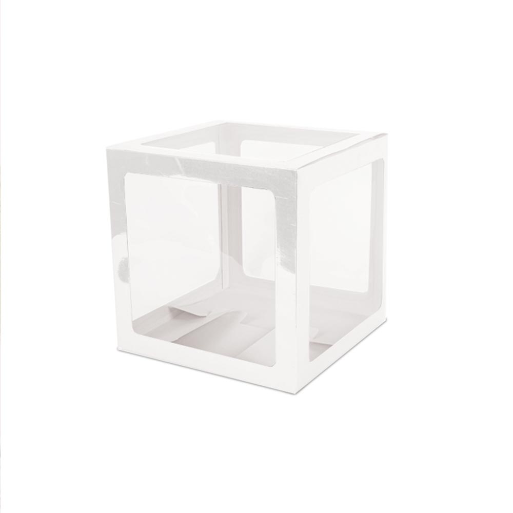 Lot de 4 Cubes Déco Blanc 30 x 30 cm – Idéal Baby Shower et Décorations de Fête