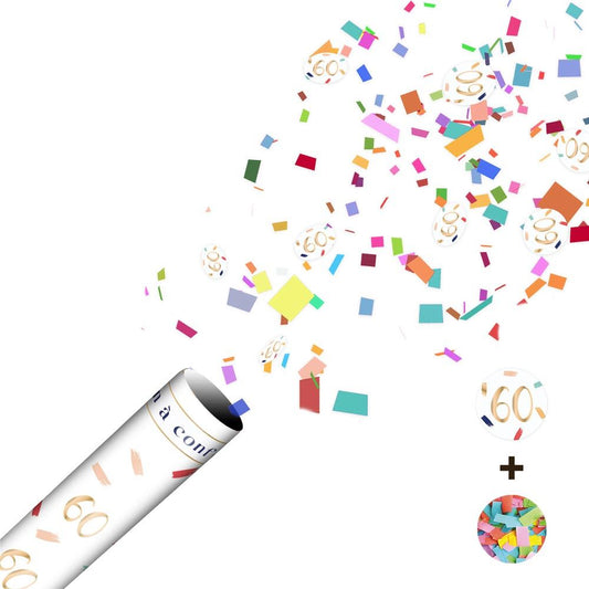 Canon à Confettis 60 ans 38cm