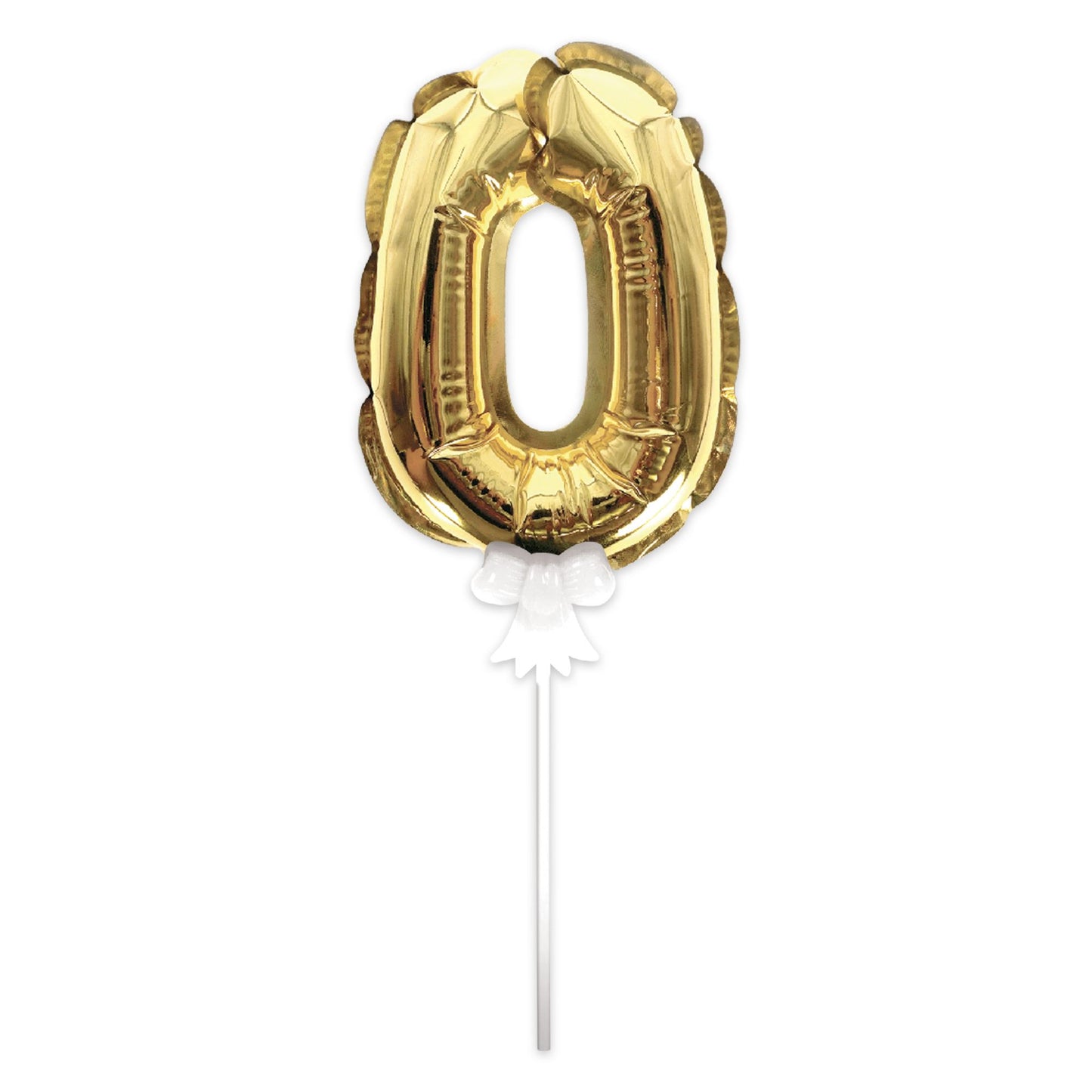Topper Ballon "0" pour Gâteau Or