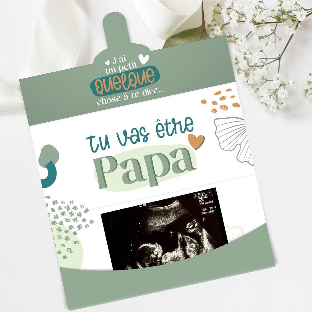 Enveloppe Annonce "Tu vas être Papa" – Carte Surprise pour Annoncer la Grossesse