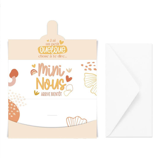Enveloppe Annonce "Mini Nous" – Carte Surprise pour Annoncer l’Arrivée d’un Bébé