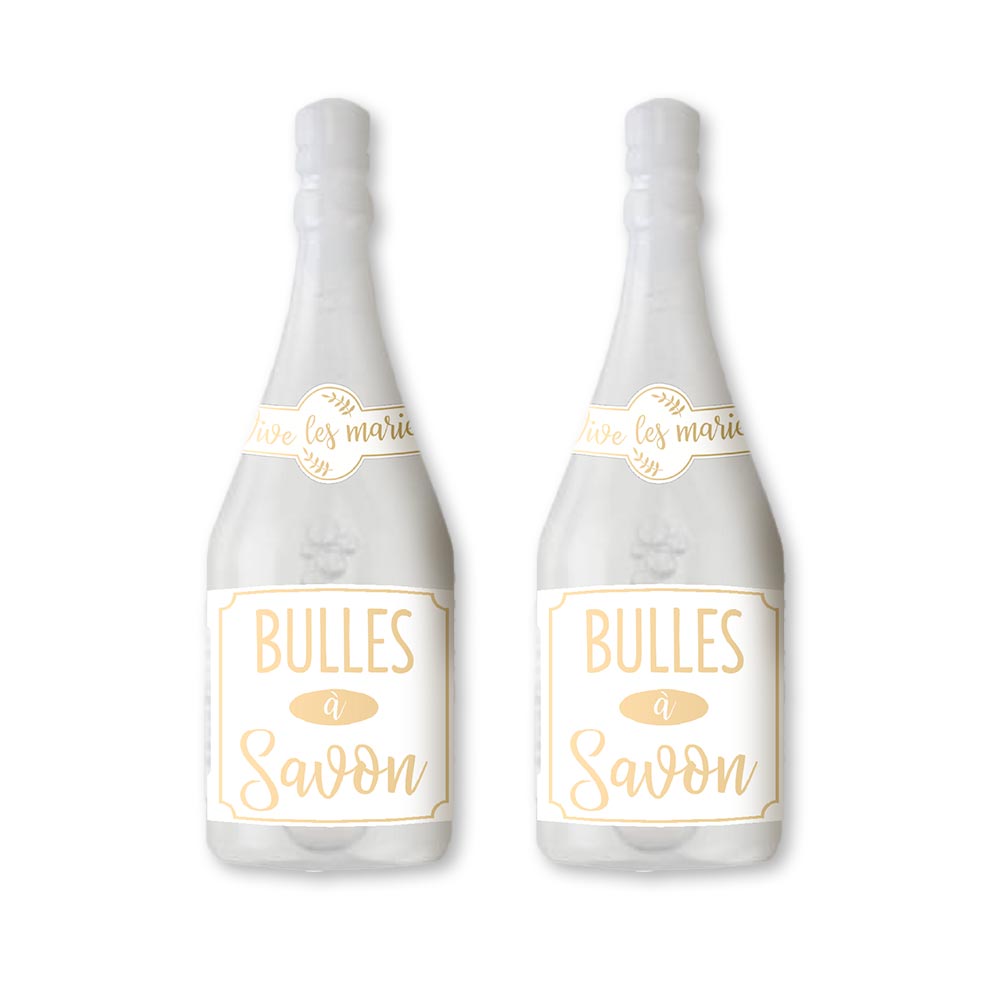 2 Bouteilles à Bulles Mariage