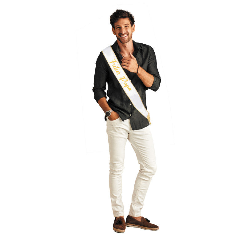 Écharpe Mister Futur Papa – 160 cm – Parfaite Gender Reveal