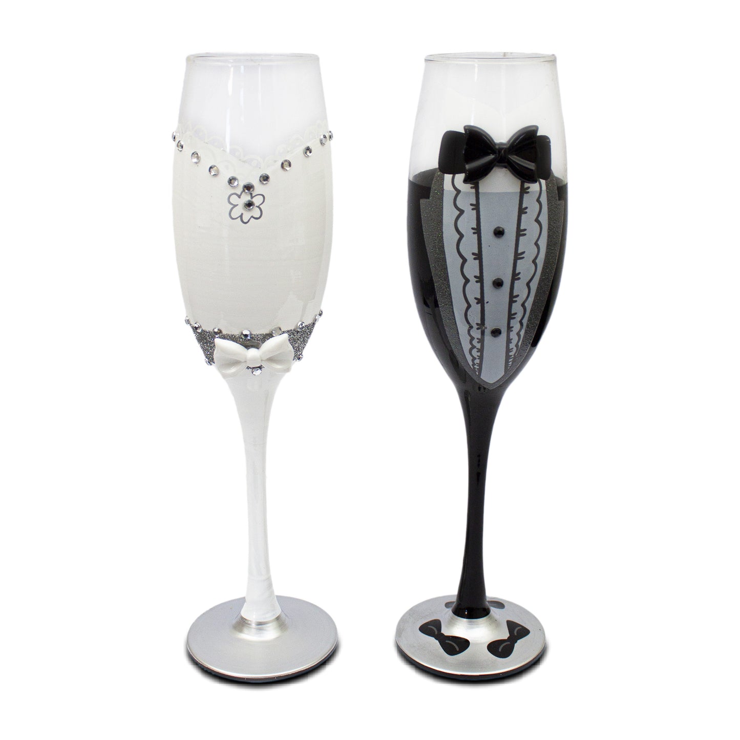 2 Flûtes Mariage "Monsieur & Madame"
