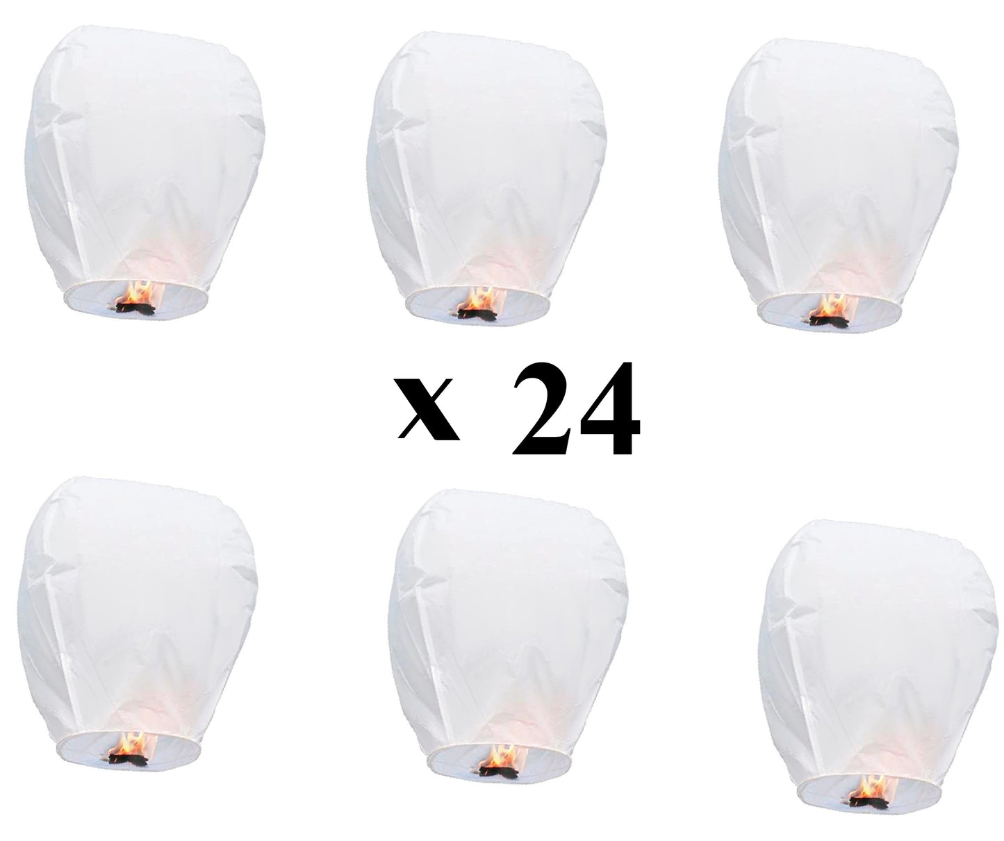 Lot de 24 Lanternes Célestes Mariage – Éclairez Vos Nuits d’Émotion