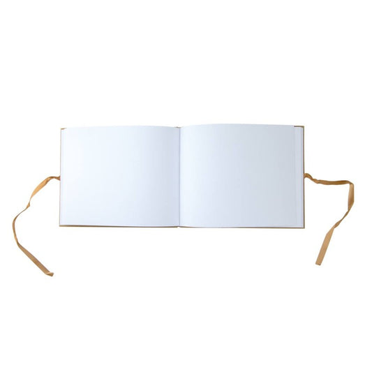 Livre d'Or Kraft et Or avec Rubans – 80 Pages