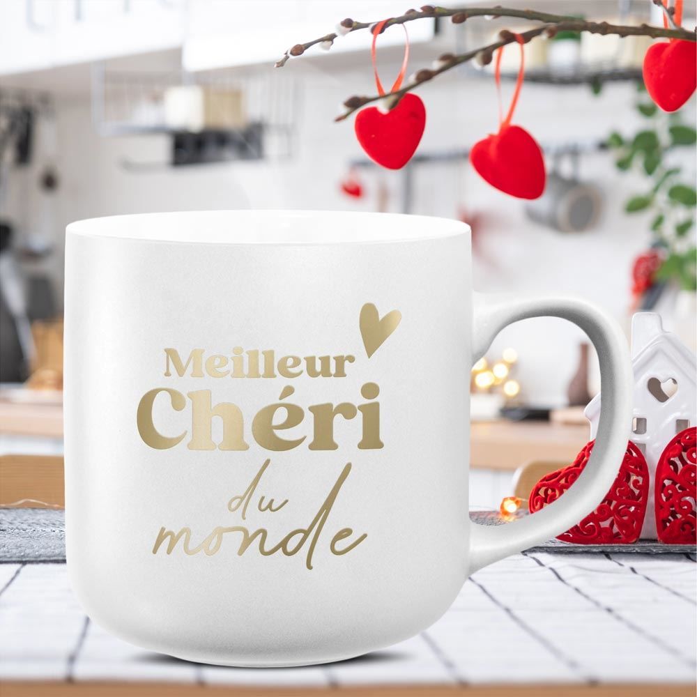 Mug Blanc Mat "Meilleur Chéri du Monde"