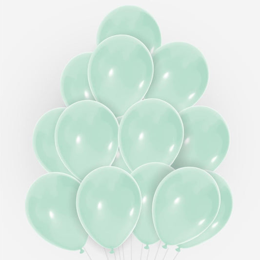 20 Ballons Vert Pastel 30 cm en latex