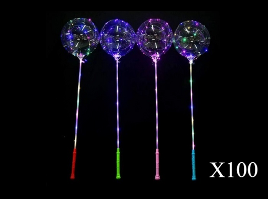Lot de 100 Ballons LED Bulle Lumineux Méduse