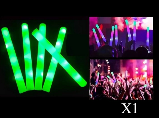 Bâton Lumineux LED en Mousse Vert 47cm