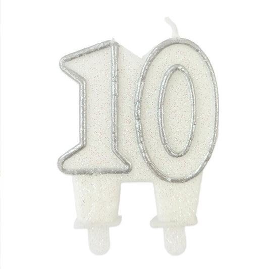 Bougie Anniversaire "10"