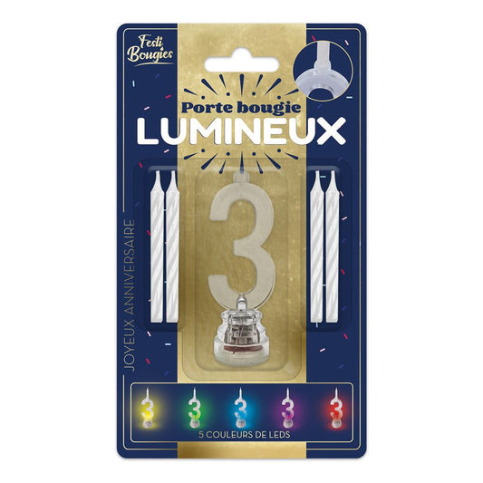 Bougie Clignotante "3"
