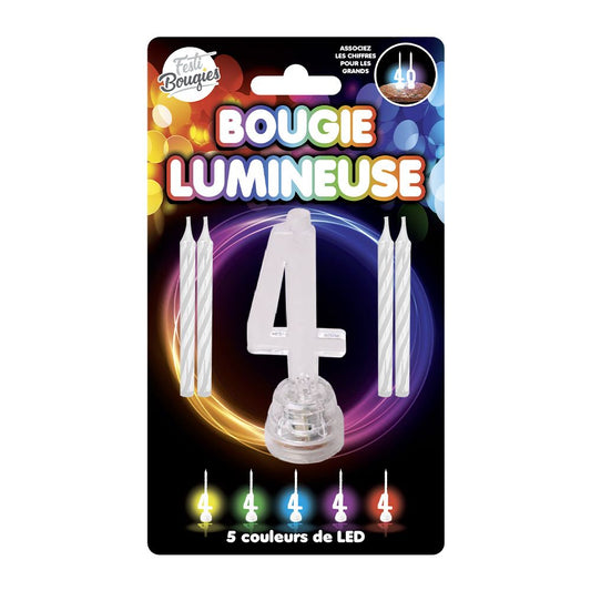 Bougie Clignotante "4"