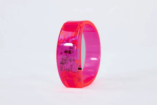 Bracelet Lumineux LED Plat Rose