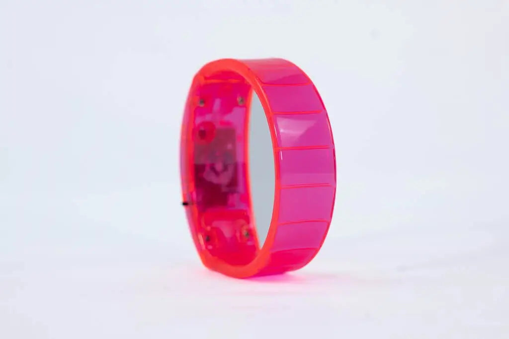 Bracelet Lumineux LED Plat Rose