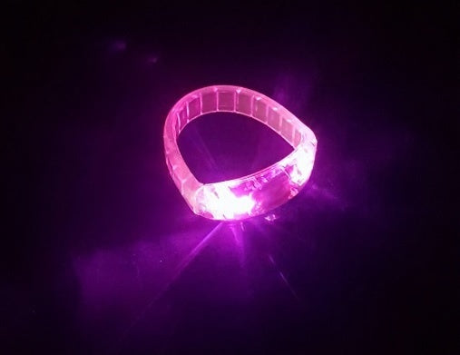 Bracelet Lumineux LED Plat Rose