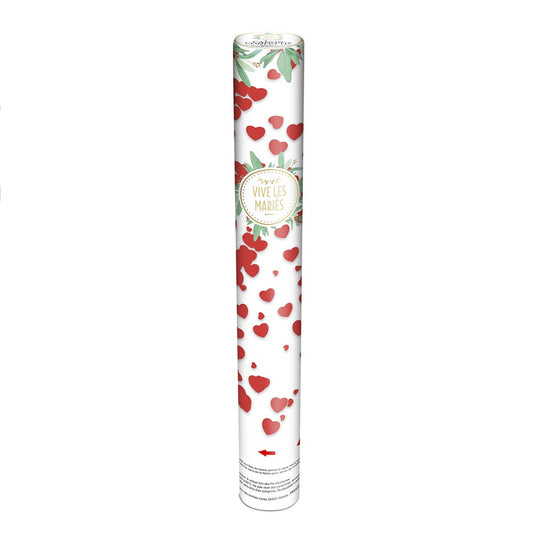 Canon à Confettis Cœur Rouge 38cm