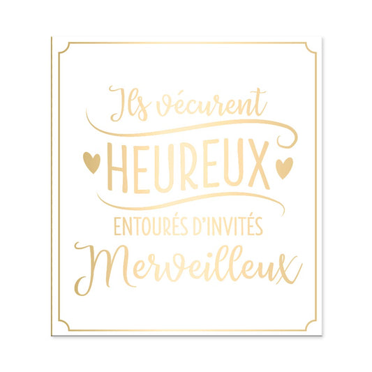 Livre d’Or Mariage – 30 pages – Blanc & Doré