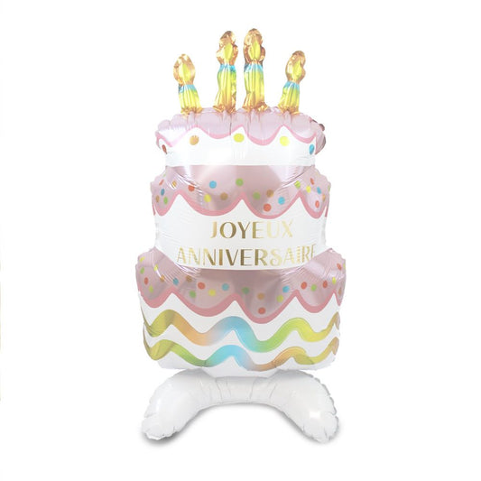 Ballon Totem Gâteau Anniversaire – Décoration Métallique 70 cm à Gonfler à l’Air