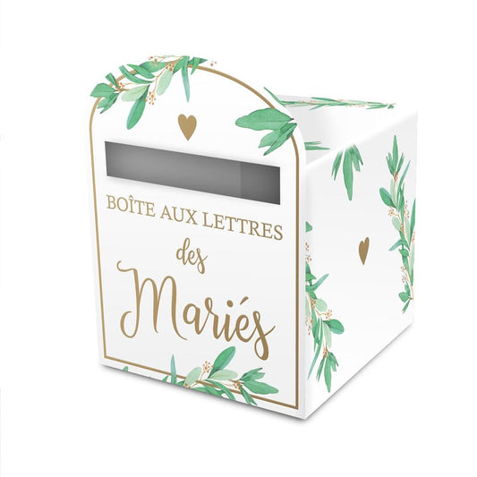 Boîte à Vœux Mariage avec Urne et 50 Cartes Personnalisables