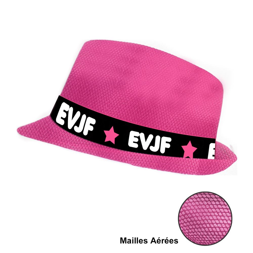 Chapeau Mailles Aérées Rose EVJF