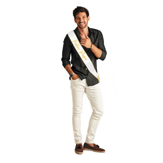 Écharpe Mister Futur Papa –  160 cm – Parfaite Gender Reveal