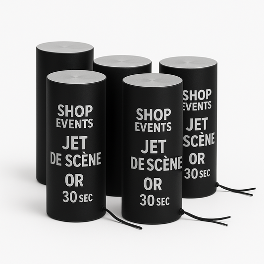Lot de 5 Jets de Scène Or – 30 Secondes / 2 Mètres – Effet Pyrotechnique Festif