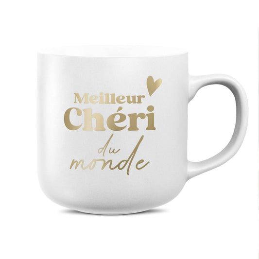 Mug Blanc Mat "Meilleur Chéri du Monde"